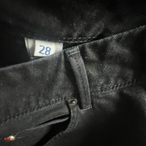 HUDSON Jeans Black Stretch Denim Pants Womens 28 Flap Pockets Classic Fit - Picture 8 of 16